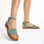 Sandale dama verzi din piele naturala Danessa