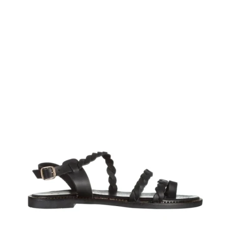 Sandale dama negre din piele naturala Dannia