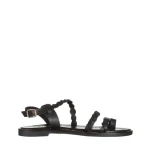 Sandale dama negre din piele naturala Dannia