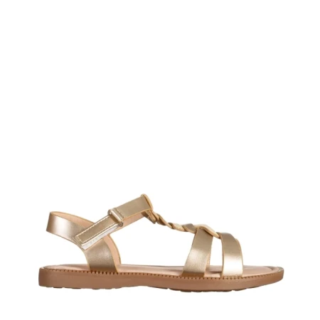 Sandale copii aurii din piele ecolgica Linda