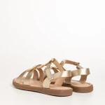 Sandale copii aurii din piele ecolgica Linda