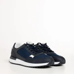Pantofi sport barbati albastri din piele ecologica si material textil Logan