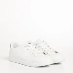 Pantofi sport copii albi din piele ecologica Omar