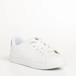 Pantofi sport copii albi din piele ecologica Omar