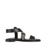 Sandale dama negre din piele naturala Isaly