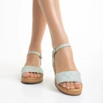 Sandale dama verzi din piele ecologica Yadira