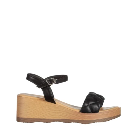 Sandale dama negre din piele ecologica Yadira