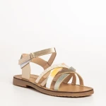 Sandale copii aurii din piele ecolgica Tammy
