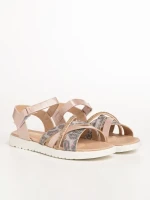 Sandale copii roz din piele ecolgica Pearl
