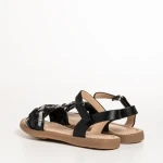 Sandale copii negre din piele ecolgica Raima