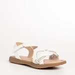 Sandale copii albe din piele ecolgica Raima