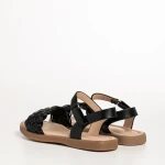 Sandale copii negre din piele ecolgica Winnie