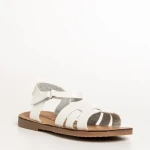 Sandale copii albe din piele ecolgica Kristen