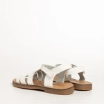 Sandale copii albe din piele ecolgica Kristen