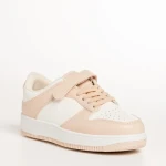 Pantofi sport copii roz cu alb din piele ecologica Neal