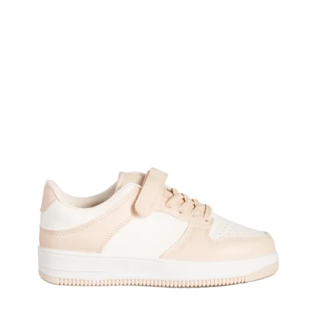 Pantofi sport copii roz cu alb din piele ecologica Neal