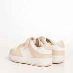Pantofi sport copii roz cu alb din piele ecologica Neal