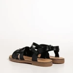 Sandale copii negre din piele ecolgica Kristen