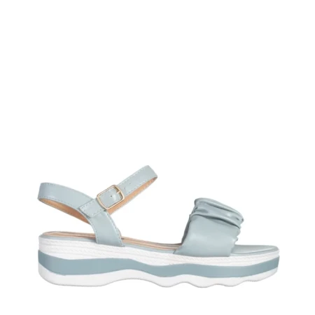 Sandale dama albastre din piele ecologica Wilda