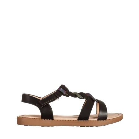Sandale copii negre din piele ecolgica Linda