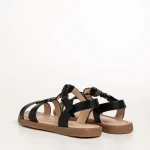 Sandale copii negre din piele ecolgica Linda