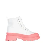 Tenisi dama albi cu fuchsia din material textil Vanisha