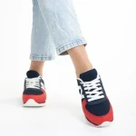 Pantofi sport dama Cery albastru cu rosu