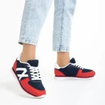 Pantofi sport dama Cery albastru cu rosu