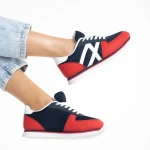 Pantofi sport dama Cery albastru cu rosu