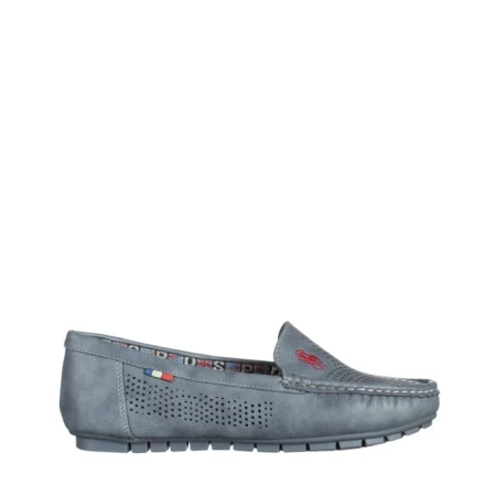 Mocasini dama albastri din piele ecologica Cartina