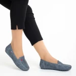 Mocasini dama albastri din piele ecologica Cartina