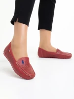Mocasini dama rosii din piele ecologica Cartina