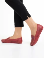 Mocasini dama rosii din piele ecologica Cartina