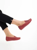 Mocasini dama rosii din piele ecologica Cartina