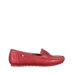 Mocasini dama rosii din piele ecologica Lakaya