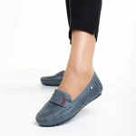 Mocasini dama albastri din piele ecologica Lakaya