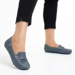 Mocasini dama albastri din piele ecologica Lakaya