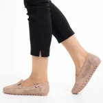 Mocasini dama roz din piele ecologica Cartina