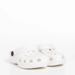 Papuci copii albi din material sintetic Gigi