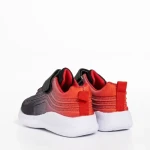 Pantofi sport copii negri cu rosu din material textil Vear