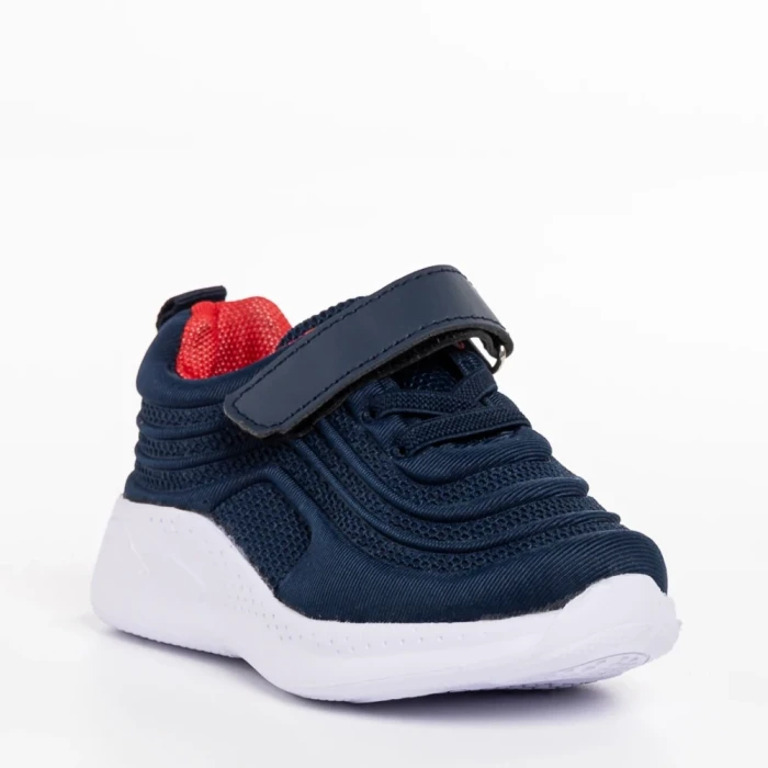 Pantofi sport copii albastri cu rosu din material textil Vear