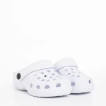 Papuci copii albi din material sintetic Ocean