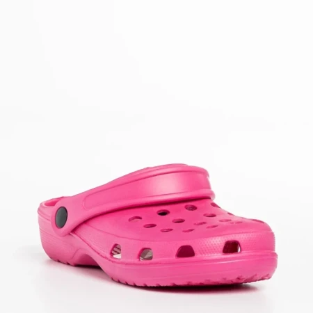Papuci copii fucsia din material sintetic Roxy