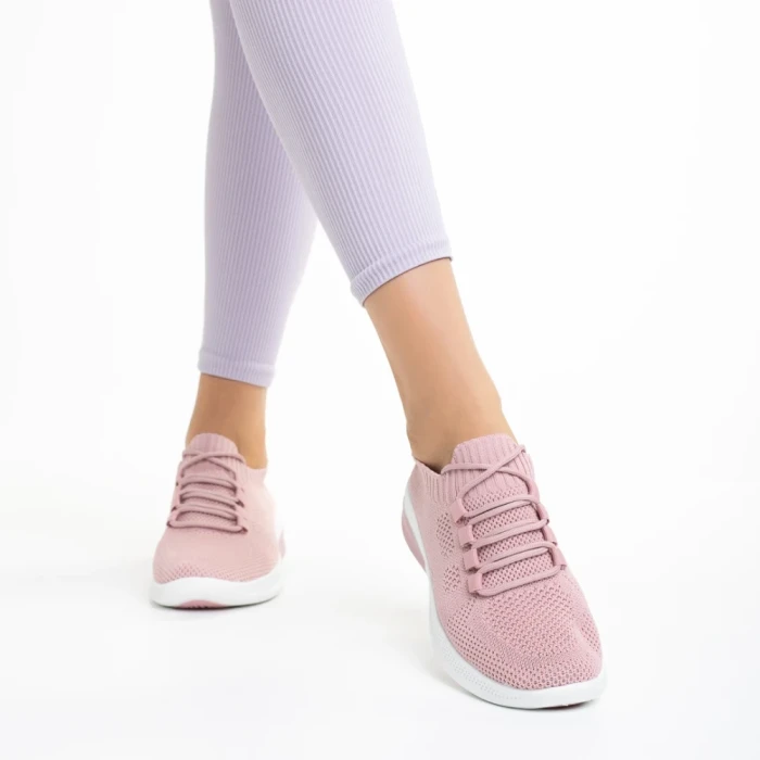 Pantofi sport dama roz din material textil Latifa