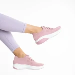 Pantofi sport dama roz din material textil Latifa