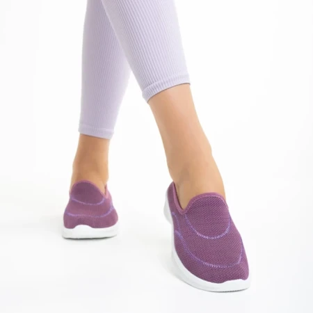 Pantofi sport dama mov din material textil Laneta