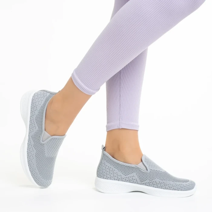 Pantofi sport dama gri din material textil Leanne
