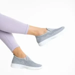 Pantofi sport dama gri din material textil Leanne