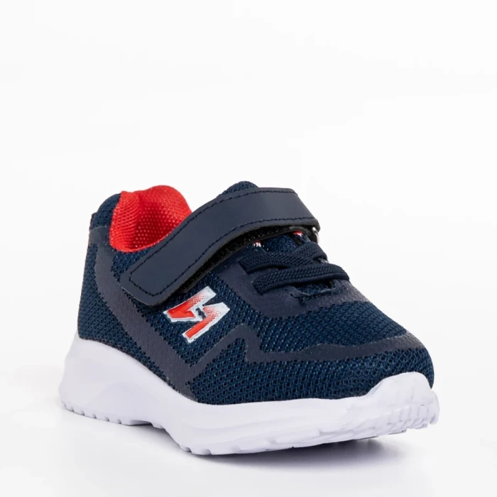 Pantofi sport copii albastri cu rosu din material textil Vanilla