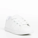 Pantofi sport copii albi din piele ecologica Omar